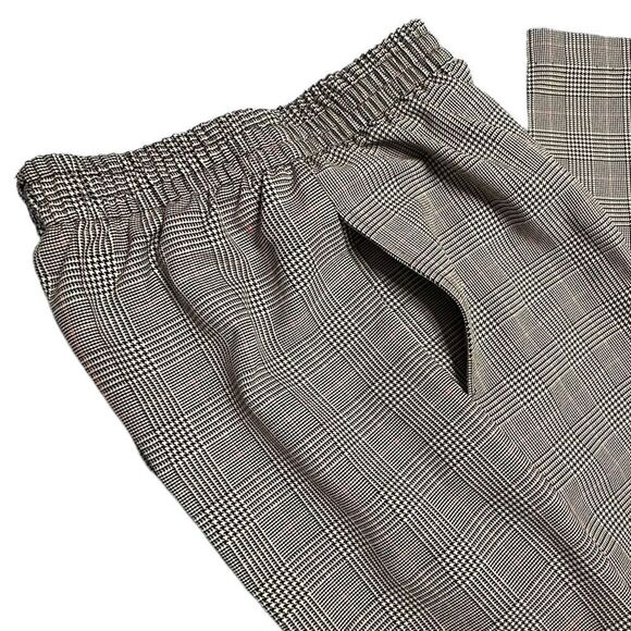 Vintage 70s Cape Cod sportswear black and white check pleated pull on pants XXS - Picture 2 of 9